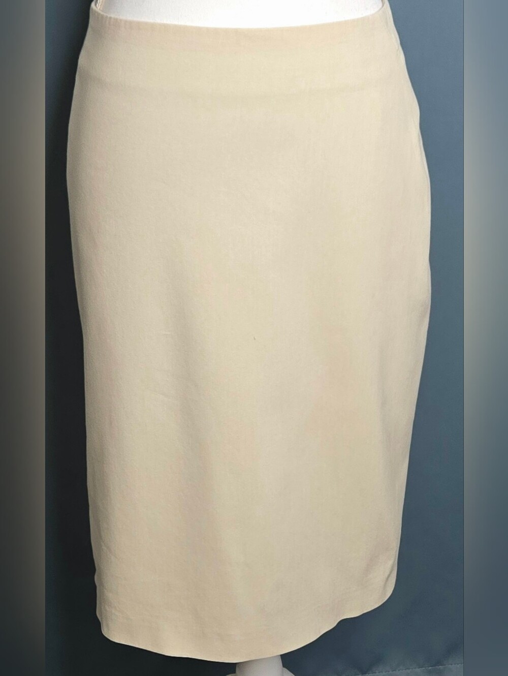 Ann Taylor Khaki/Cream Fully Lined Pencil Skirt Classic Career Size 10